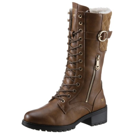 Mustang Shoes Winterstiefel, mit goldfarbenen Akzenten