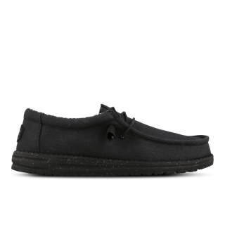 HEYDUDE Wally Washed Canvas Herren Schuhe - Schwarz - Größe: 43 - Canvas - Foot Locker