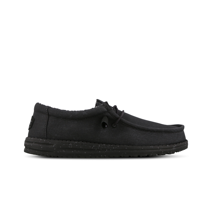 HEYDUDE Wally Washed Canvas Herren Schuhe - Schwarz - Größe: 43 - Canvas - Foot Locker