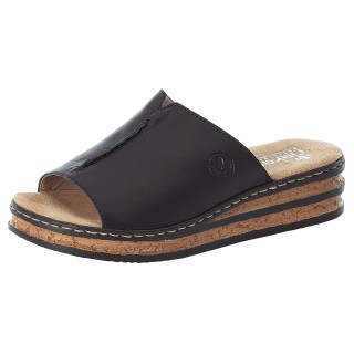 Rieker Pantolette, Plateau, Sommerschuh, Schlappen in klassischer Optik