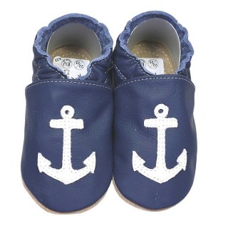 HOBEA-Germany Kitaschuhe Anker blau Lauflernschuh