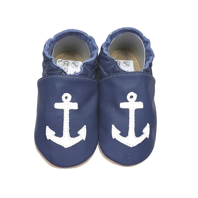 HOBEA-Germany Kitaschuhe Anker blau Lauflernschuh
