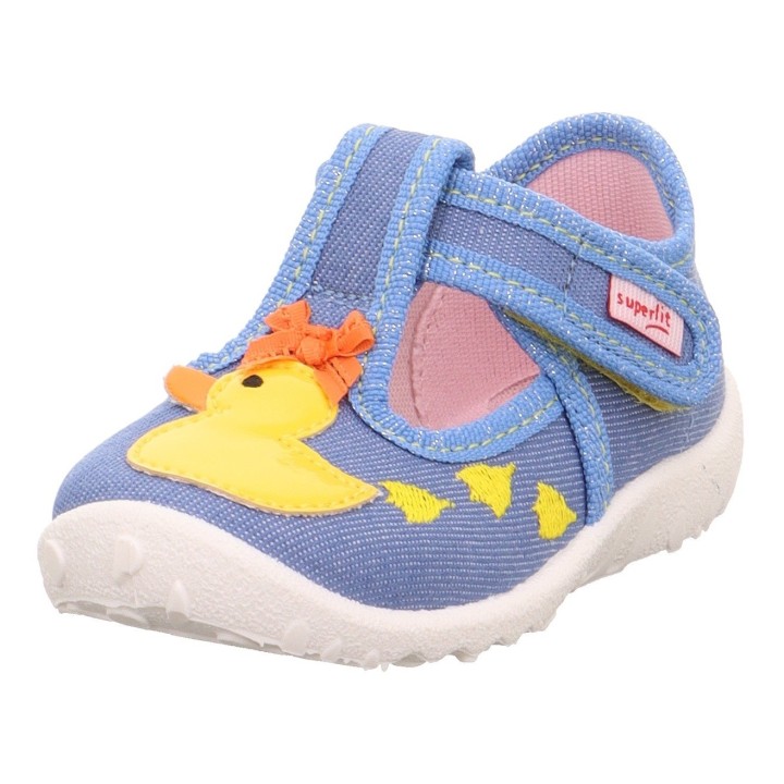 Superfit Hausschuh »SPOTTY WMS: mittel«, Ballerina mit Klettverschluss, Größenschablone zum Download