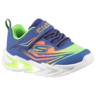 Skechers Lauflernschuh »FLEX-GLOW ULTRA LIGHTS«, Blink,-Klettschuh zum Schlüpfen, Neon, Größenschablone zum Download