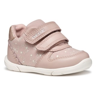 Geox Lauflernschuh »B ZAPITO GIRL«, Festtagsschuh, Klettschuh mit Schleifchen bedruckt und Glitzer