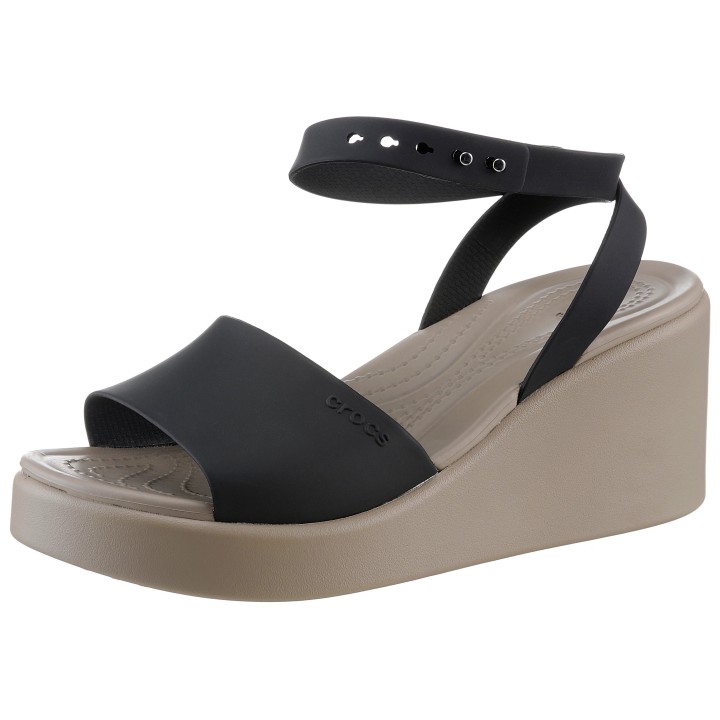 Crocs Keilsandalette »Brooklyn Ankle Strap Wedge«, Plateausandale, Sandale in Bequemweite G (- weit)