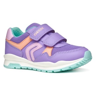 Geox Sneaker »J PAVEL GIRL«, Freizeitschuh, Klettschuh in bunter Farbkombination