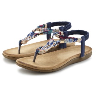 LASCANA Zehentrenner, Sandale, Pantolette mit Stretcheinsatz
