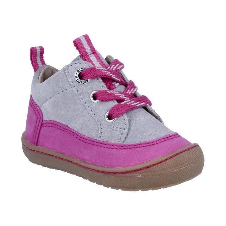 Richter Maxi WMS: Mittel Lauflernschuh Schnürschuh mit farbigem Einsatz, Größenschablone zum Download