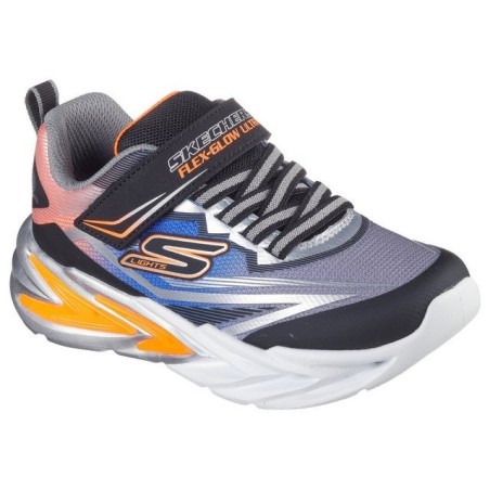 Skechers FLEX-GLOW ULTRA LIGHTS Lauflernschuh, Blink,-Klettschuh zum Schlüpfen, Neon, Größenschablone zum Download