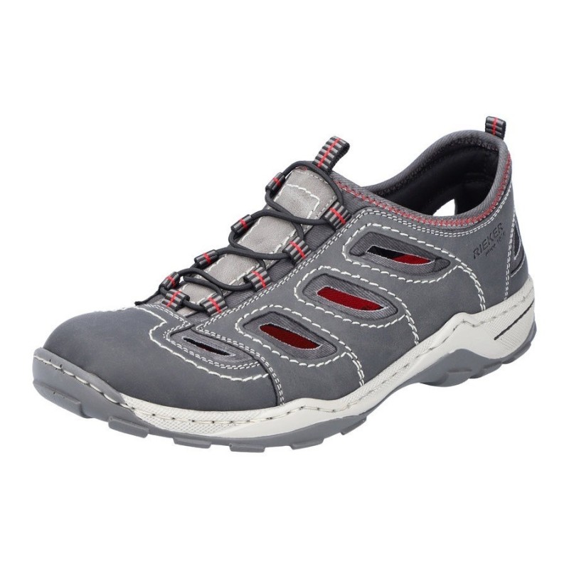 Rieker Slipper, Trekking Schuh, Sandale, Sommerschuh mit praktischem Gummizug