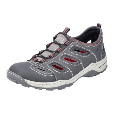 Rieker Slipper, Trekking Schuh, Sandale, Sommerschuh mit praktischem Gummizug