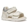Geox B SANDAL ZAPITO GIRL Lauflernschuh, Glitzersandale, Klettschuh, Babyschuh mit Metallic Druck
