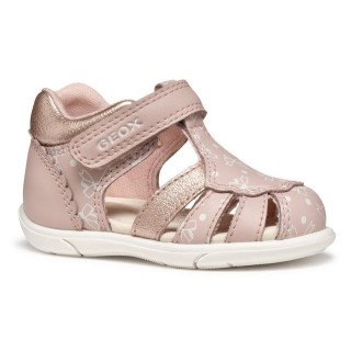 Geox B SANDAL ZAPITO GIRL Lauflernschuh, Glitzersandale, Klettschuh, Babyschuh im Metallic Look