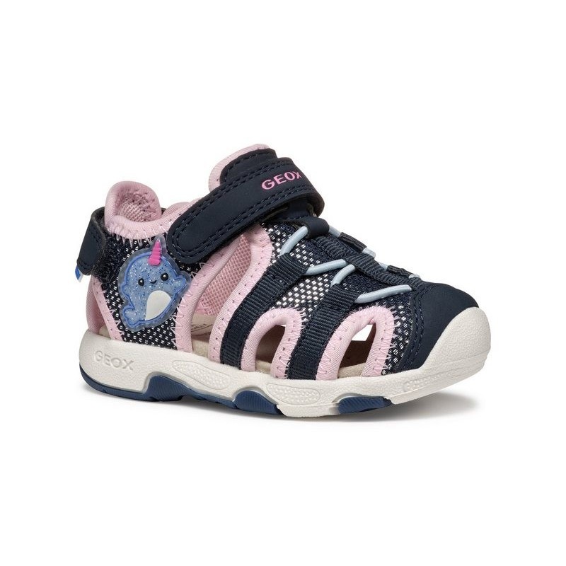 Geox B SANDAL MULTY GIRL Lauflernschuh, Sommerschuh, Klettschuh für Laufanfänger