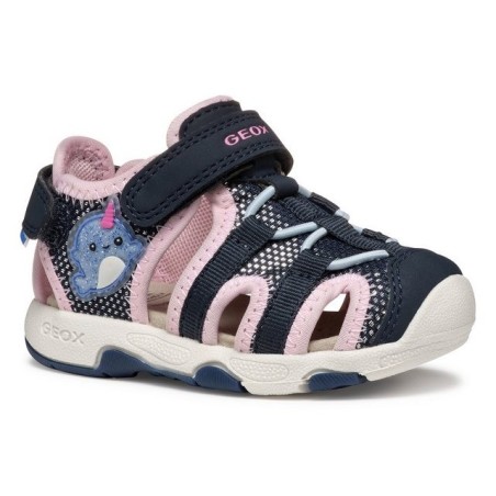 Geox B SANDAL MULTY GIRL Lauflernschuh, Sommerschuh, Klettschuh für Laufanfänger