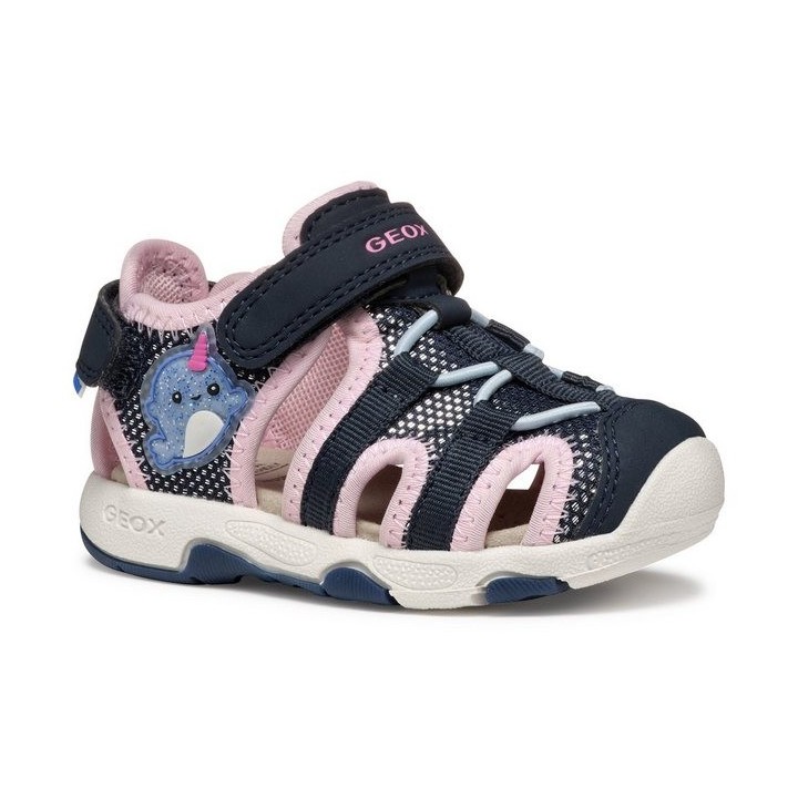 Geox B SANDAL MULTY GIRL Lauflernschuh, Sommerschuh, Klettschuh für Laufanfänger