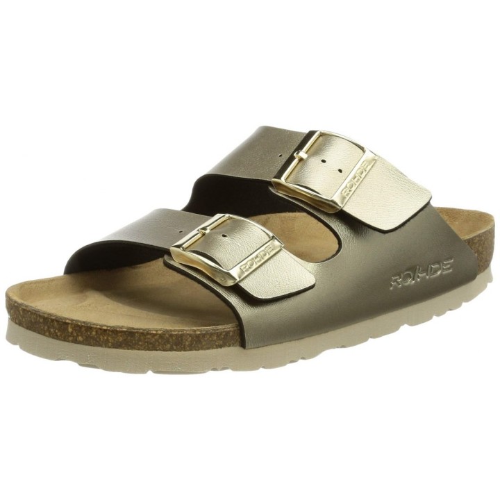 Rohde Damen Alba Pantoletten, 37 Messing, 43 EU 37