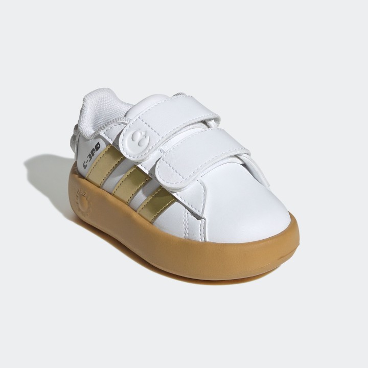 adidas Sportswear Klettschuh »ADIDAS STAR WARS KIDS GRAND COURT 2.0 SCHUH«, Design auf den Spuren des adidas Superstar, für K