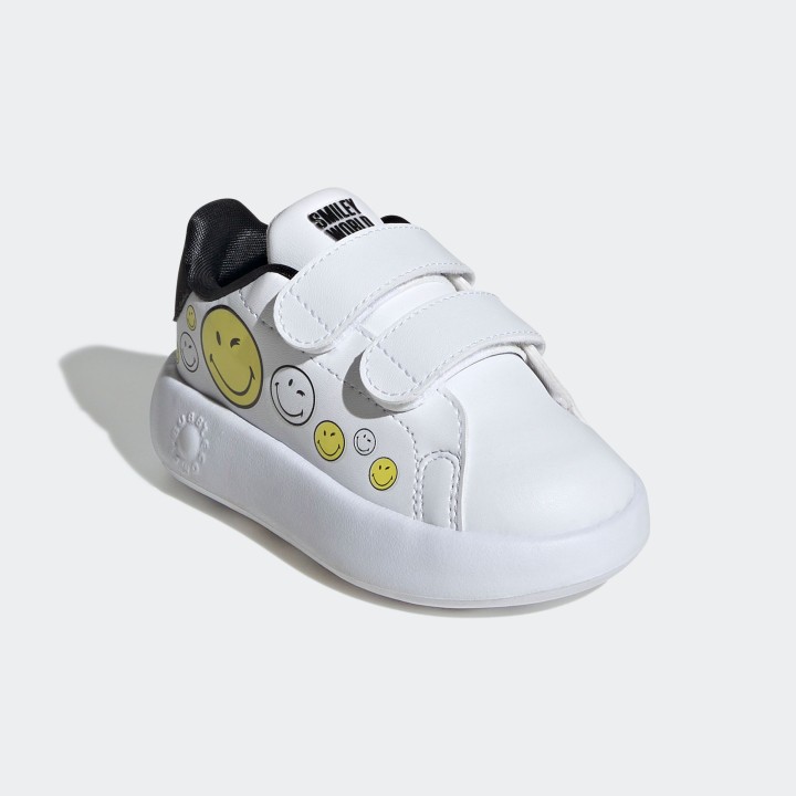 adidas Sportswear Klettschuh »ADIDAS SMILEY ADVANTAGE KIDS«, Design auf den Spuren des adidas Stan Smith, für Kinder