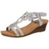 2Go Fashion Keilsandale Damen silber|silber|silber|silber|silber|silber|silber|silber