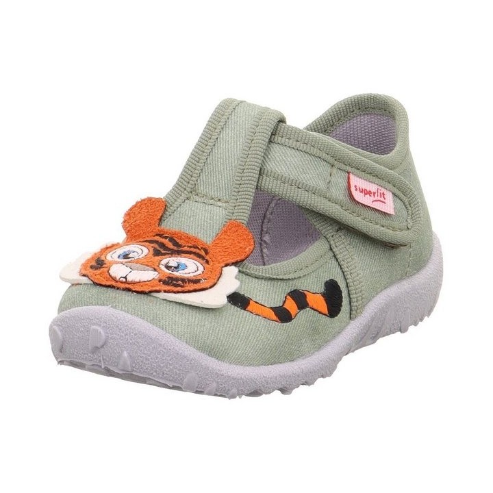 Superfit SPOTTY WMS: mittel Hausschuh Ballerina mit Klettverschluss, Größenschablone zum Download