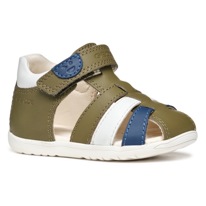 Geox Lauflernschuh »B SANDAL MACCHIA BOY«, Sandale, Babyschuh, Klettschuh mit bunten Riemchen