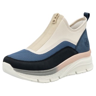 Rieker Schlupfboots, Keilabsatz, Freizeitschuh, High Top-Sneaker, Reißverschluss