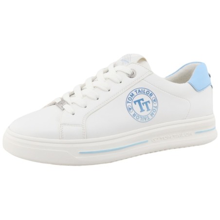 TOM TAILOR Plateausneaker, Halbschuh, Freizeitschuh, Schnürschuh, Kontrastbesatz an der Ferse