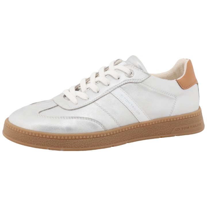 TOM TAILOR Sneaker, Schnürer, Freizeitschuh, Halbschuh mit Kontrastbesatz an der Ferse