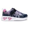 Geox Sneaker »J ASSISTER GIRL Blinkschuh«, Klettschuh mit bunt glitzerndem Schleifchen Muster und Blinkfunktion