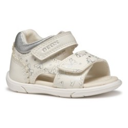 Geox Lauflernschuh »B SANDAL ZAPITO GIRL«, Glitzersandale, Klettschuh, Babyschuh mit Metallic Druck