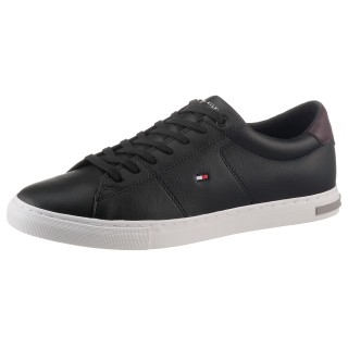 Tommy Hilfiger Sneaker "ESSENTIAL LEATHER DETAIL VUL", mit Kontrastbesatz, Freizeitschuh, Halbschuh, Schnürschuh