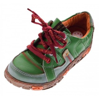 TMA Damen Leder Schuhe TMA 4181 Sneaker Halbschuhe Schnürschuh Ungefüttert, Used Look