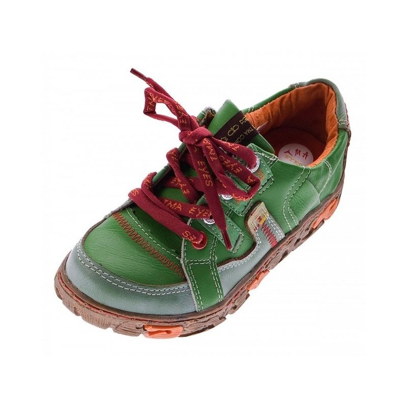 TMA Damen Leder Schuhe TMA 4181 Sneaker Halbschuhe Schnürschuh Ungefüttert, Used Look