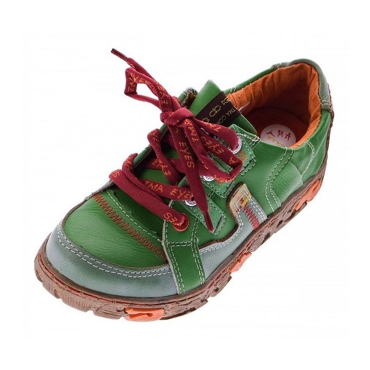 TMA Damen Leder Schuhe TMA 4181 Sneaker Halbschuhe Schnürschuh Ungefüttert, Used Look