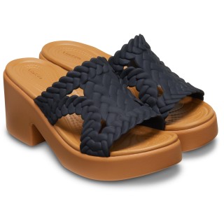 Crocs Pantolette »Brooklyn Woven Slide Heel«, Sandale, Sommerschuh mit modischem Blockabsatz