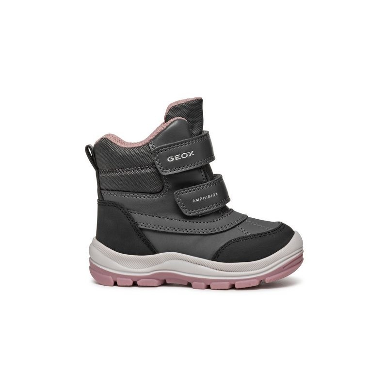 Geox Geox Schneeschuhe B Flanfil Girl B Abx B463WD 050FU C9A8F M Grau Schnürschuh