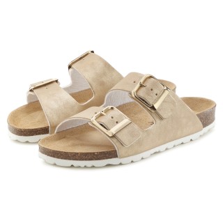 Vivance Pantolette »Mule, Sandale, offener Schuh,«, mit softer Innensohle und Komfortkorkfußbett aus Leder