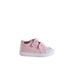 vertbaudet Mädchen Baby Stoffschuhe, Klett Hausschuh