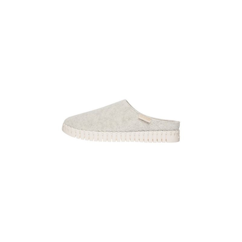 Ilse Jacobsen TULIP3090F Slipper Filz, Innenfutter aus Kunstfell, Flexible Sohle aus Naturkautschuk