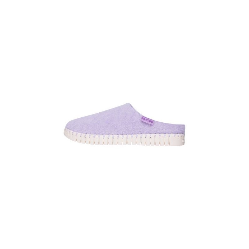 Ilse Jacobsen TULIP3090F Slipper Filz, Innenfutter aus Kunstfell, Flexible Sohle aus Naturkautschuk