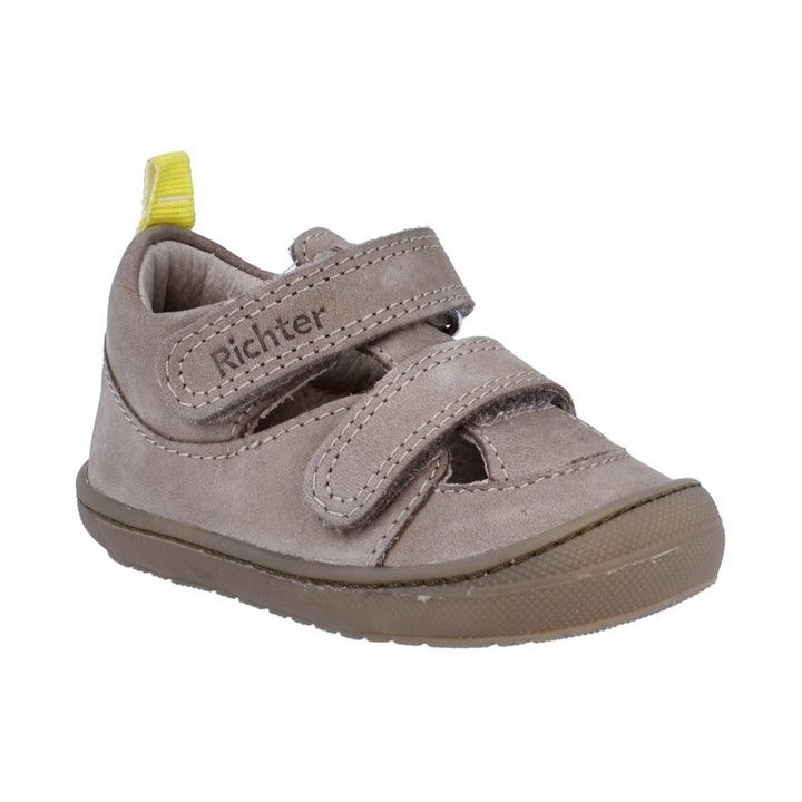 Richter Maxi WMS: mittel Lauflernschuh Sandale mit farblichem Fersenloop, Größenschablone zum Download