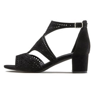 LASCANA Riemchensandalette »Sommerschuh«, Sandalette, Sommerschuh mit Cut-Outs und bequemen Blockabsatz VEGAN