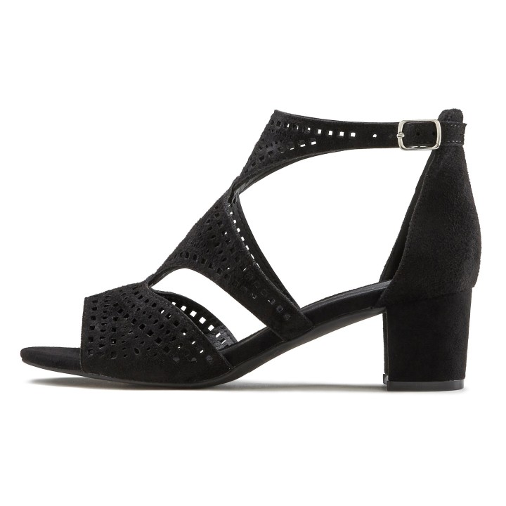 LASCANA Riemchensandalette »Sommerschuh«, Sandalette, Sommerschuh mit Cut-Outs und bequemen Blockabsatz VEGAN