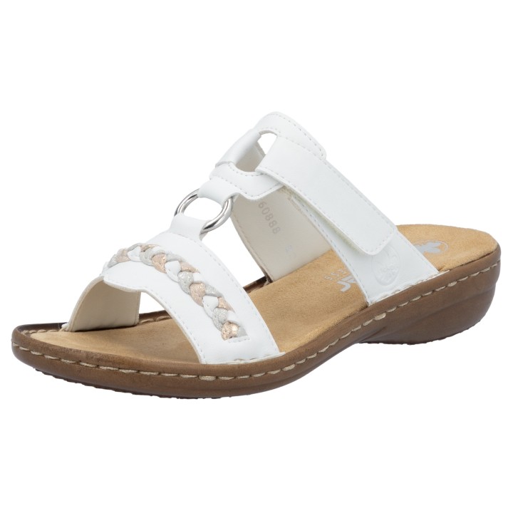 Rieker Pantolette, Keilabsatz, Sommerschuh, Schlappen in sommerlicher Optik