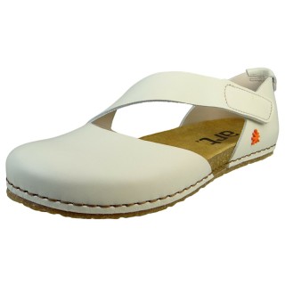 Damen Komfort Sandalen Creta 0384 Weiß  Cream Leder 38