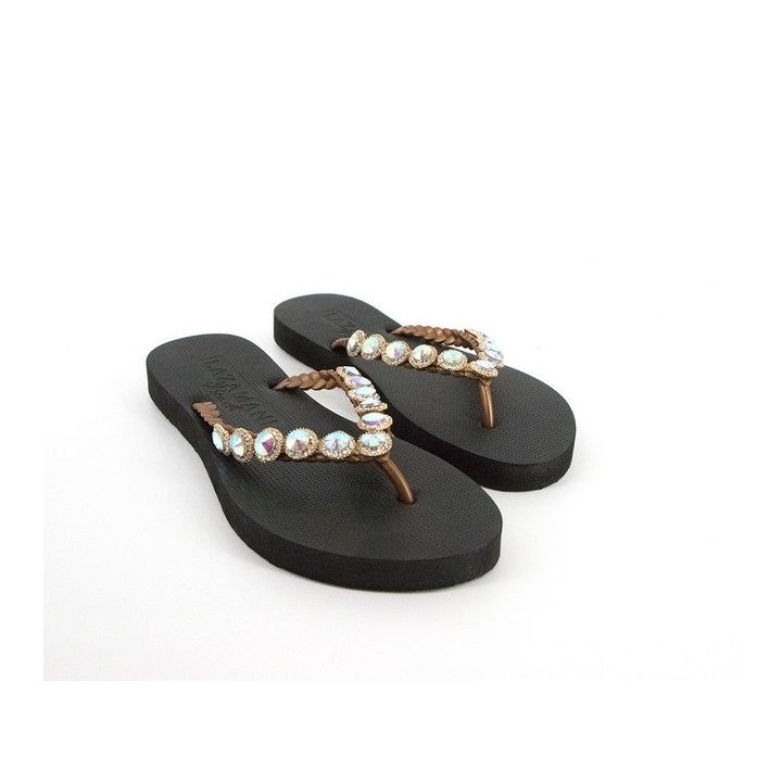 Lazamani Lazamani Flip-Flops black - LA77002-BLACK Badeschuh