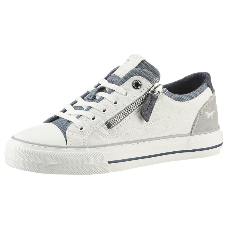 Mustang Shoes Sneaker, mit seitlichem Reißverschluss, Freizeitschuh, Halbschuh, Schnürschuh
