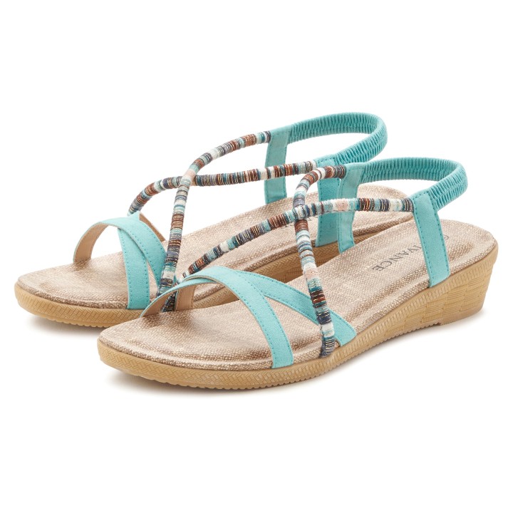 Vivance Sandale »Sommerschuh«, mit dezenten Schmuckelementen, Sandalette, Sommerschuh VEGAN